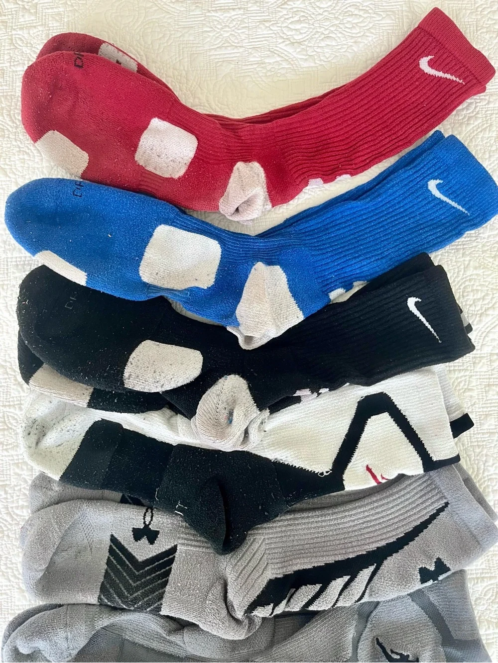 Nike Elite Socks, Jordan, Under Armour - 7 Performance Basketball Crew Men's XL